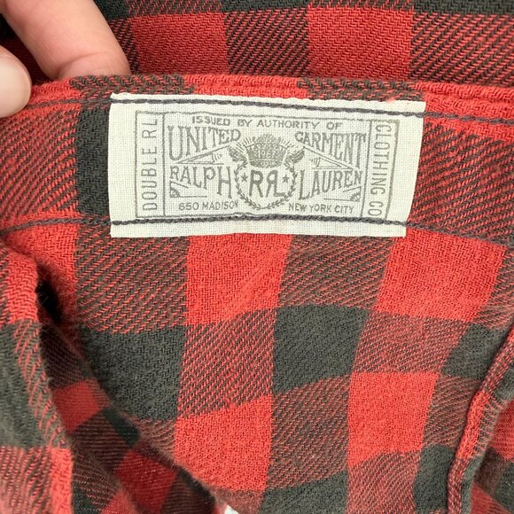 RRL Plaid Cotton Western Shirt - Picture 8 of 16